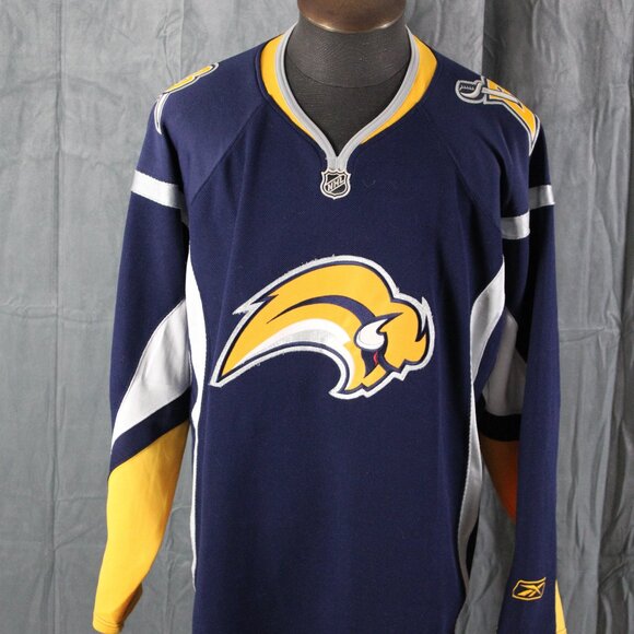 Buffalo Sabres Jersey (Retro) - Y2k Lightning Buffalo Logo by Reebok - Men's 2XL - Picture 1 of 9